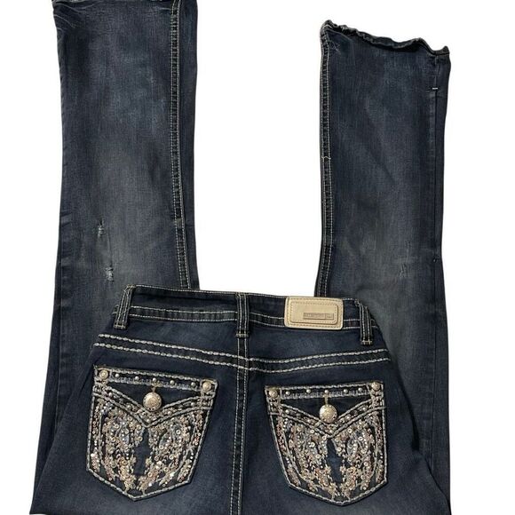 Sexy Couture Ladie’s Western/Cowgirl Pocket Bling Bootcut Jeans - Picture 6 of 13